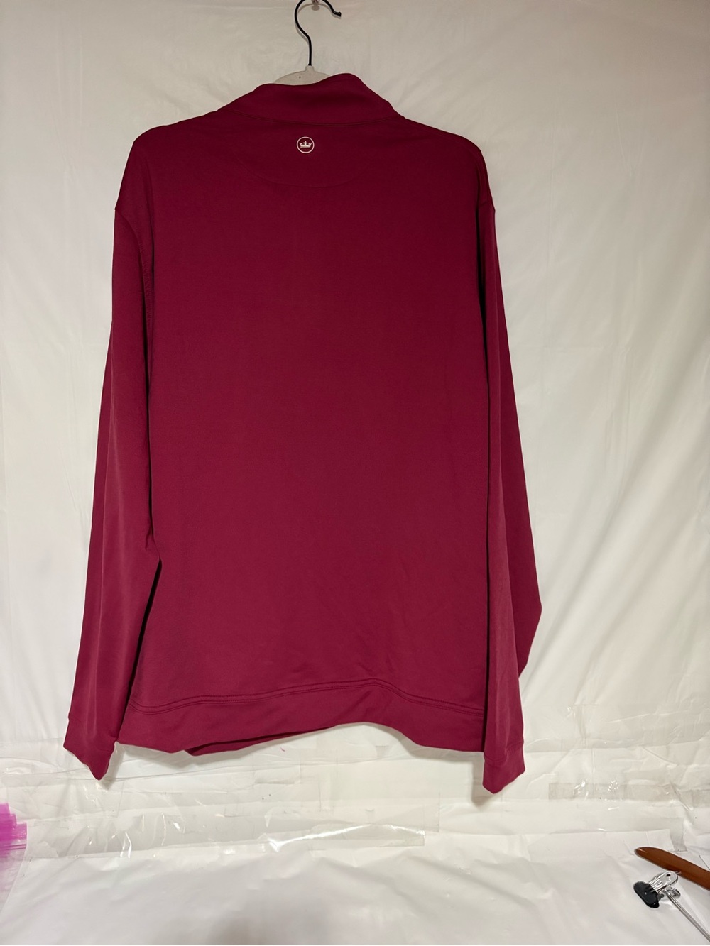 Peter Millar Men's Wine Zip-Up Pullover - Picture 5 of 11